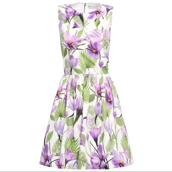 Alice + Olivia Joyce Floral Print Mini Dress 6 - Picture 2 of 15